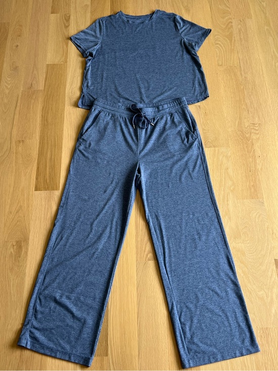 Zella Pants - Zella Restore Soft Matching Set Blue Tempest Large Tee + Drawstring Pants, Large